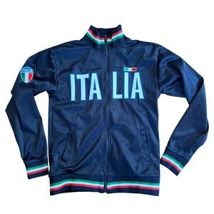 Star Venezia Italia Soccer Track Jacket Navy Blue Full Zip Italian Flag Size XS